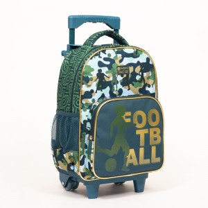 Camouflage football student backpack large capacity school bag student trolley backpack