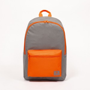 Gray and orange color matching designfashionable and casual backpack