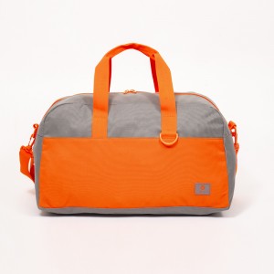 Gray and orange color matching design fashionable and casual large capacity backpack handbag shoulder bag waist bag series