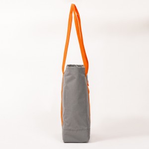 Gray and orange colorful design handbag fashionable large capacity shoulder bag daily travel