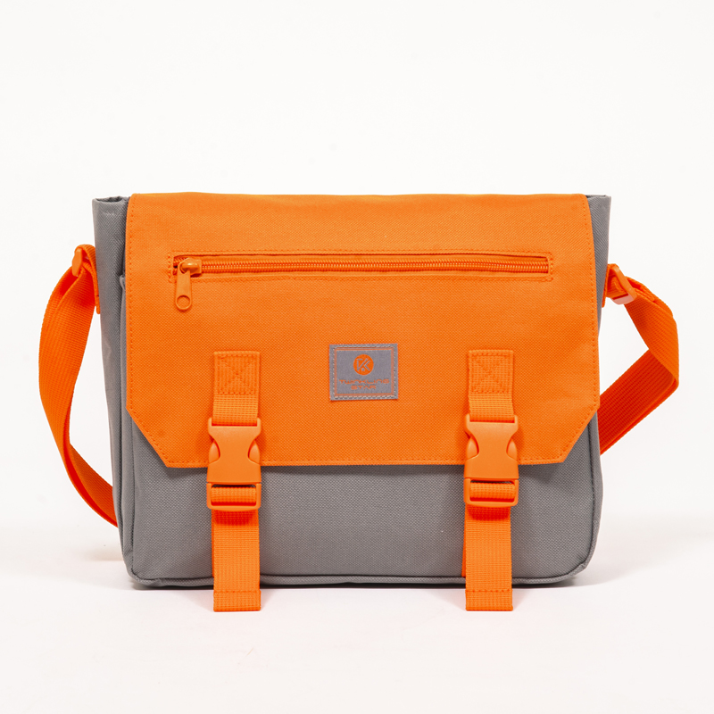 Gray and orange combination design fashionable and casual shoulder bag exquisite crossbody bag Featured Image