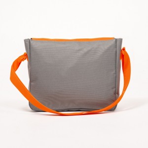 Gray and orange combination design fashionable and casual shoulder bag exquisite crossbody bag