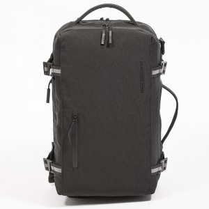 Black large-capacity business backpack multi-layer backpack laptop bag work commuter travel bag shoulder anti-theft zipper bag