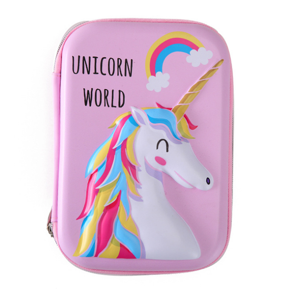 Manufacturing Companies for Children Trolley School Bag - Custom Large-capacity 3D cute Unicorn Flamingo EVA pencil case for kids – Twinkling Star