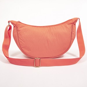Pale orange dumpling bag crossbody bag lightweight shoulder bag adjustable solid color bag