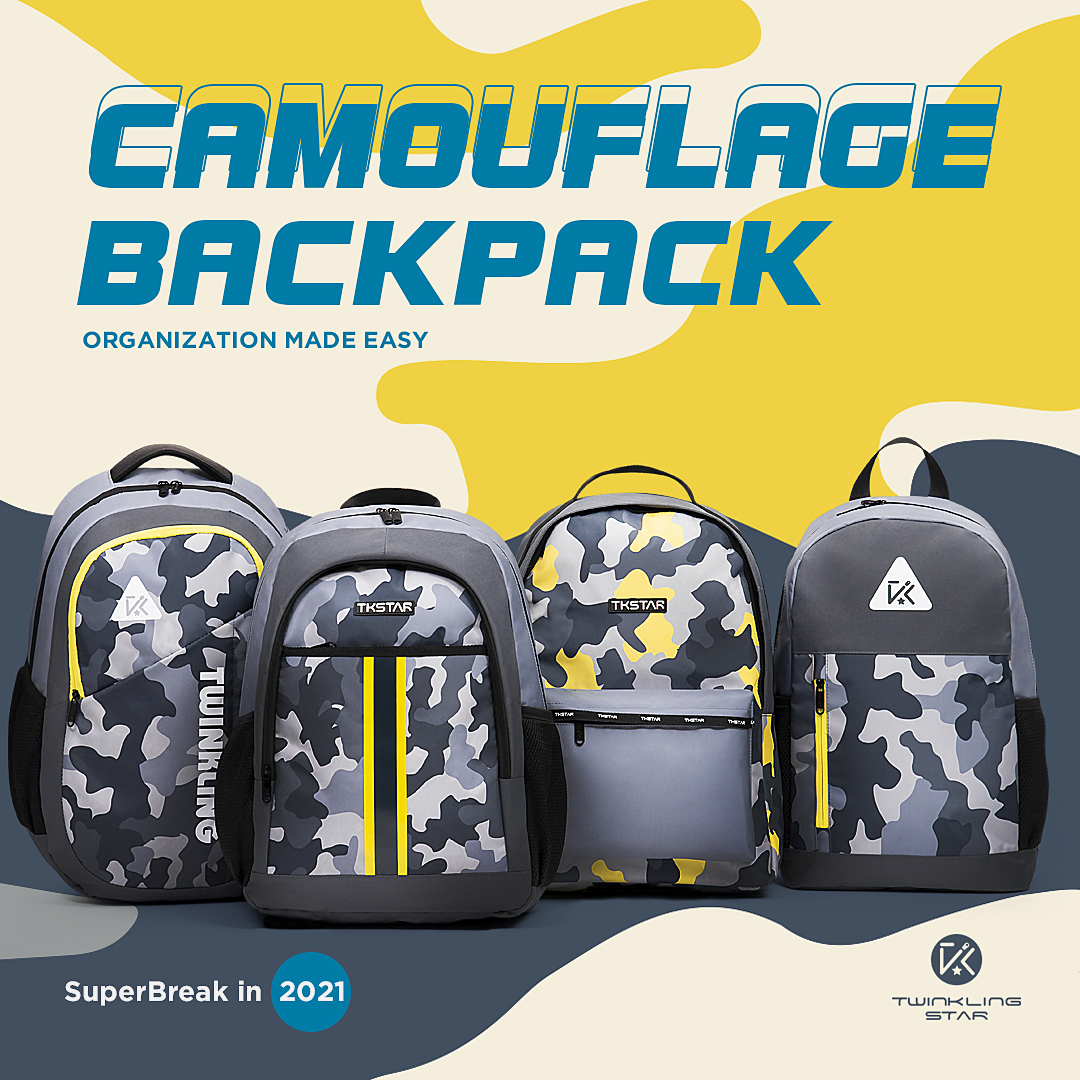 Twinkling Star|Fashion Camouflage Transfer Print Sports And Leisure Backpack ODM OEM ChinaBagfactory