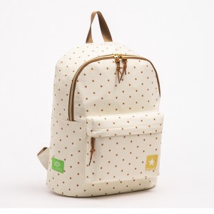 Organic Cotton Canvas Backpack OCS Vintage School Bagpack for Girls