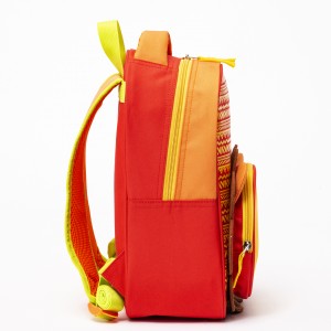 New design cute stereoscopic orange lion kids bag