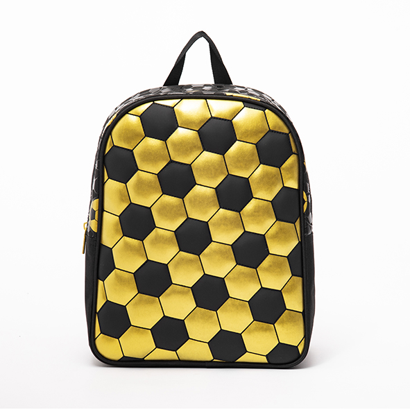Hot sale School Backpack Set - Gold Foil printing Soccer Schoolbag( small size) – Twinkling Star